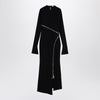 The Attico Black midi dress with zip