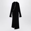 The Attico Black midi dress with zip