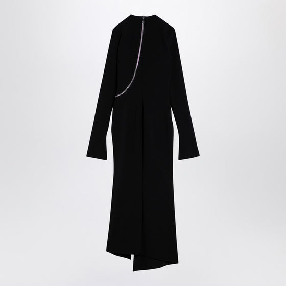 The Attico Black midi dress with zip