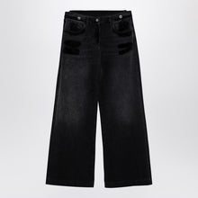  The Attico Wide black washed denim jeans