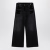 The Attico Wide black washed denim jeans