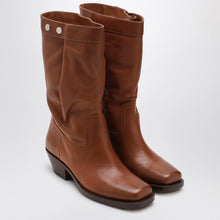  ISABEL MARANT Ademe Havana leather biker boot