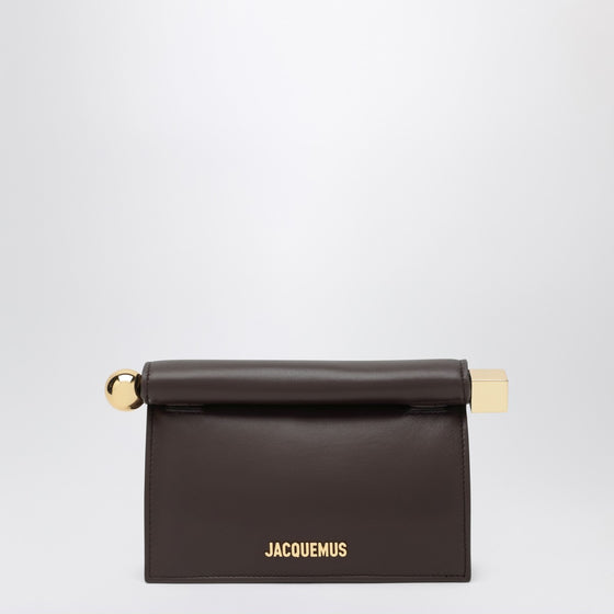 JACQUEMUS The small brown Rond Carré pouch