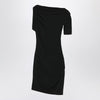 JACQUEMUS Black draped mini dress