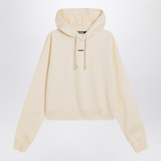 JACQUEMUS Light beige Gros Grain hooded sweatshirt