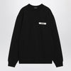 JACQUEMUS Black crew neck cotton sweatshirt
