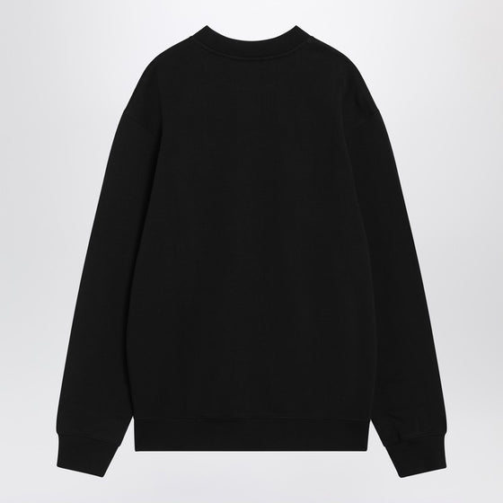 JACQUEMUS Black crew neck cotton sweatshirt