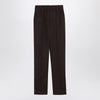 JACQUEMUS Brown trousers in silk blend