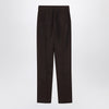 JACQUEMUS Brown trousers in silk blend