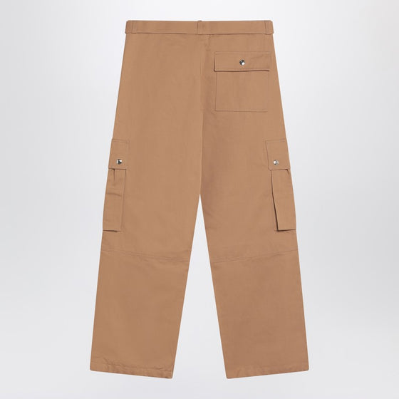 JACQUEMUS Camel-coloured cargo trousers