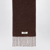 JACQUEMUS Brown scarf in alpaca and mohair