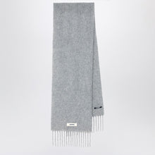  JACQUEMUS Grey scarf in alpaca and mohair