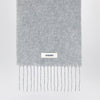 JACQUEMUS Grey scarf in alpaca and mohair