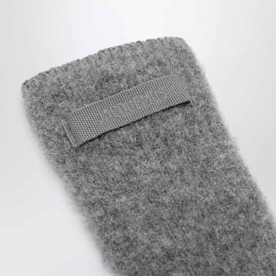 JACQUEMUS Gray alpaca gloves