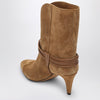 ISABEL MARANT Low cognac-coloured suede boot