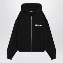  JACQUEMUS Black cotton zip-up hoodie