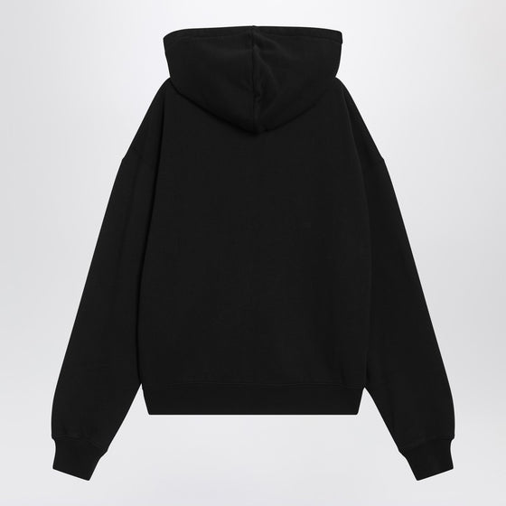 JACQUEMUS Black cotton zip-up hoodie