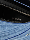 Mugler Medium Denim Spiral Curve 01 Shoulder Bag
