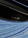 Mugler Medium Denim Spiral Curve 01 Shoulder Bag