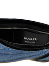 Mugler Small Denim Spiral Curve 01 Shoulder Bag