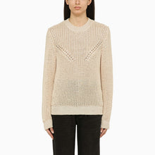  ISABEL MARANT Recycled polyester ecru crew-neck jumper