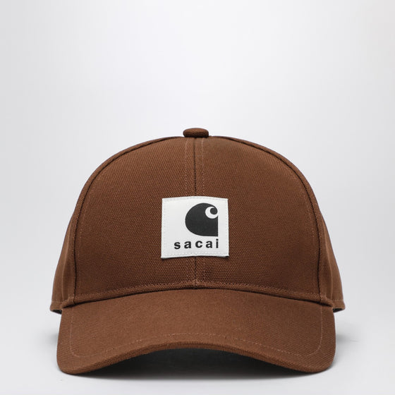 Sacai x Carhartt WIP Beige baseball cap with logo patch