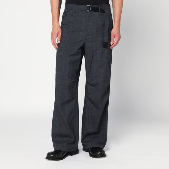 Sacai Gray cargo pants with belt