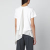 Sacai White T-shirt with écru insert