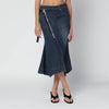 Sacai Asymmetric blue denim skirt