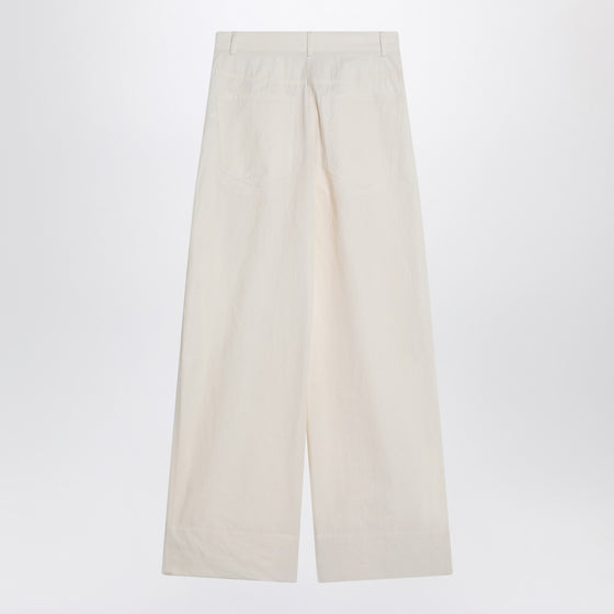MKDT Studio Wide écru trousers in cotton