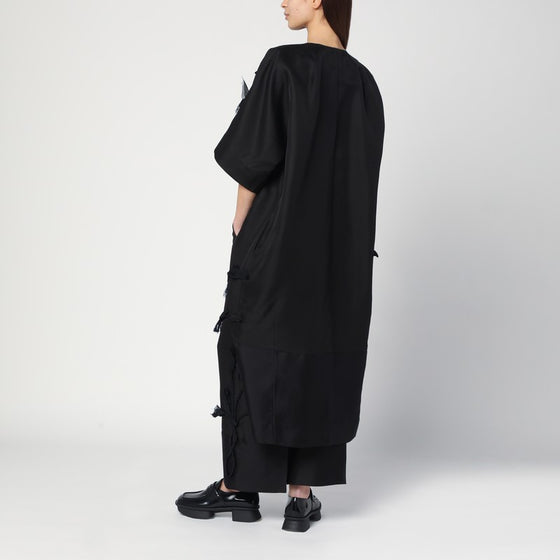 MKDT Studio Atelier Cova black coat in silk and wool