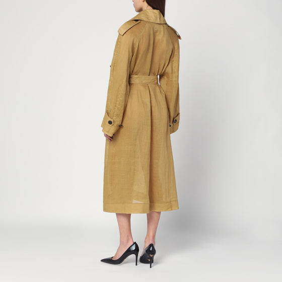 MKDT Studio Double-breasted Cici trench coat in ramie