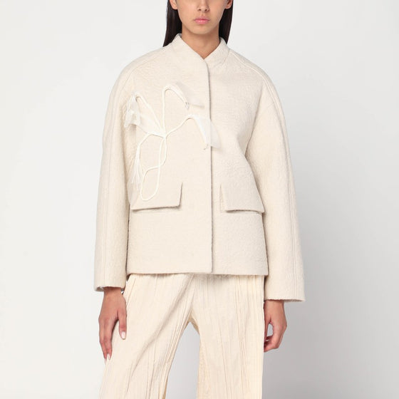 MKDT Studio Jacket in boiled wool écru