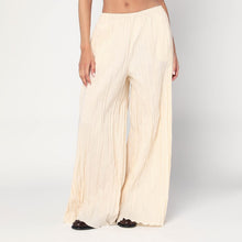  MKDT Studio Pinola-atelier pleated fabric ivory trousers