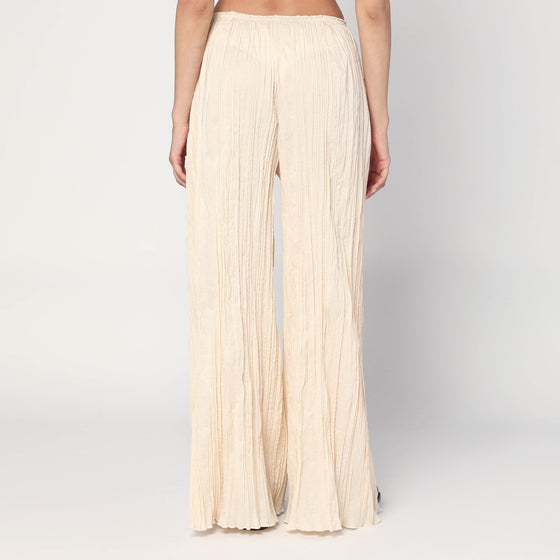 MKDT Studio Pinola-atelier pleated fabric ivory trousers