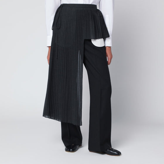 MKDT Studio Gray Avery-Atelier pleated half-skirt