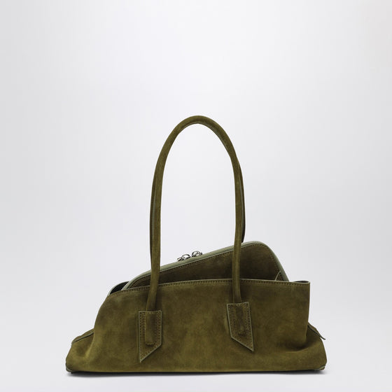The Attico La Passeggiata Small bag in khaki green suede