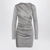 The Attico Draped grey mini dress