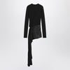 The Attico Mini black dress with thermostrass