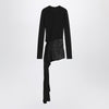 The Attico Mini black dress with thermostrass