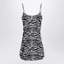  The Attico Zebra beach cover-up in stretch fabric