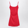The Attico Red beach cover-up in stretch fabric