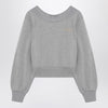 The Attico Gray mélange/beige sweatshirt with cut out
