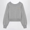 The Attico Gray mélange/beige sweatshirt with cut out