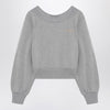 The Attico Gray mélange/beige sweatshirt with cut out