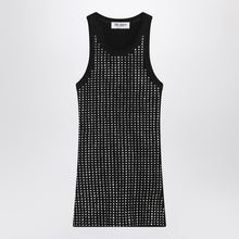  The Attico Black sleeveless cotton top with crystals