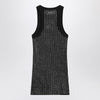 The Attico Black sleeveless cotton top with crystals