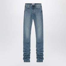 The Attico Sky blue jeans with long leg curled at the hem