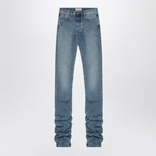  The Attico Sky blue jeans with long leg curled at the hem