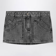  The Attico Black denim mini skirt